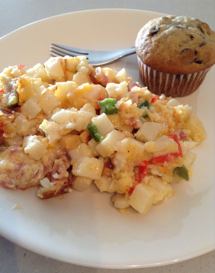 The final product... yum! With a homemade muffin! 