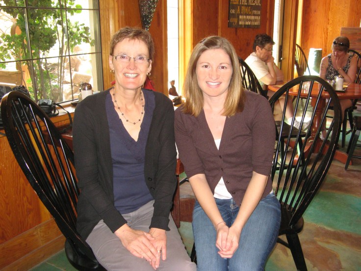 Mom and I at the Saskatoon Farm near Calgary. 