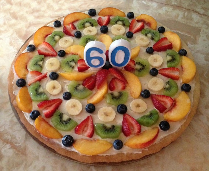 Birthday fruit pizza! 