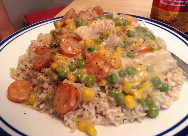 The final product! Looks good. And for the record, this pile of food was not my plate! 