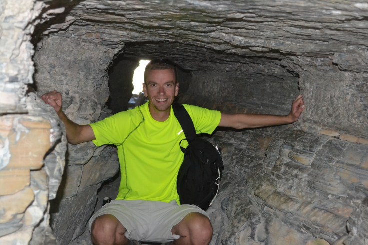 Posing in the tunnel.