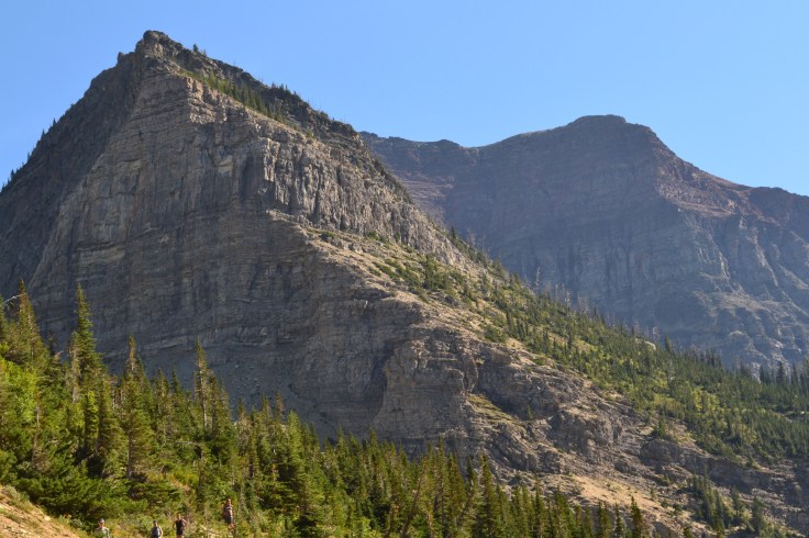 In the distance is the tunnel we went through on the side of the mountain.
