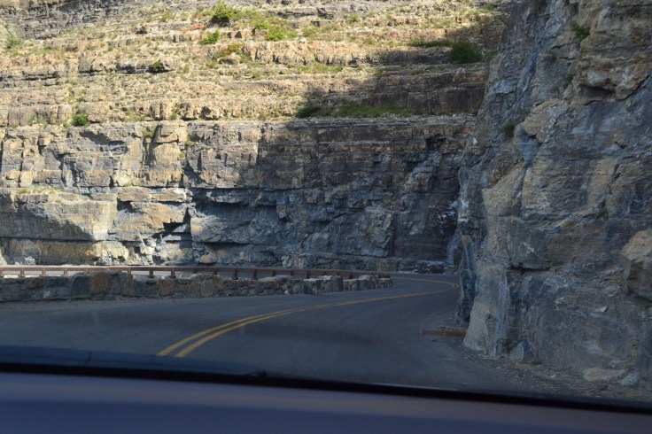 The narrow winding road. 