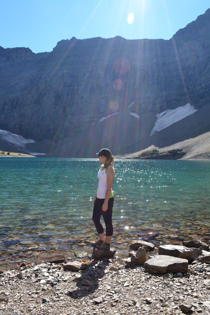 Enjoying the breathtaking view of Crypt Lake.