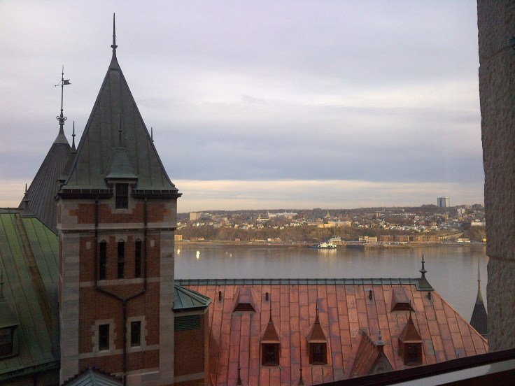 The view from my room in Chateau Frontenac. 
