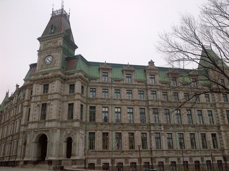 A large historic building in Old Quebec. 