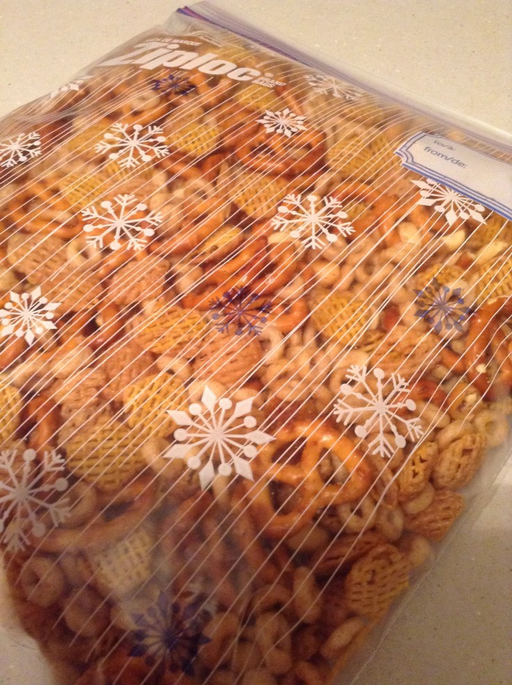 I packed up some of the snacks in these fun winter Ziploc bags for others. 