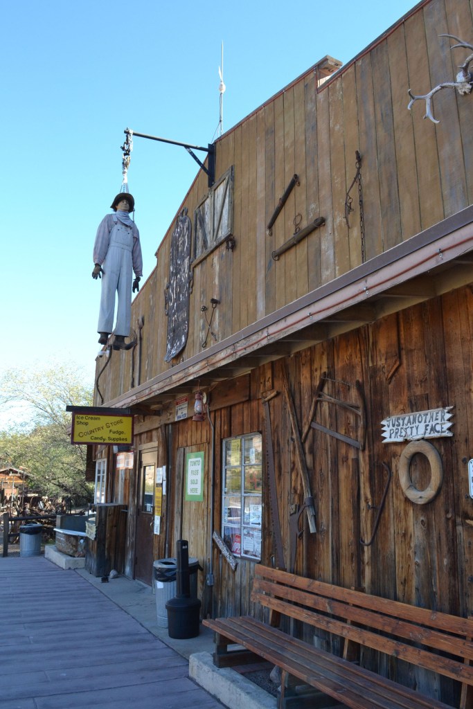 One of the historic buildings in the town of Tortilla Flat. The town now consists of a restaurant and gift shop for tourists. 