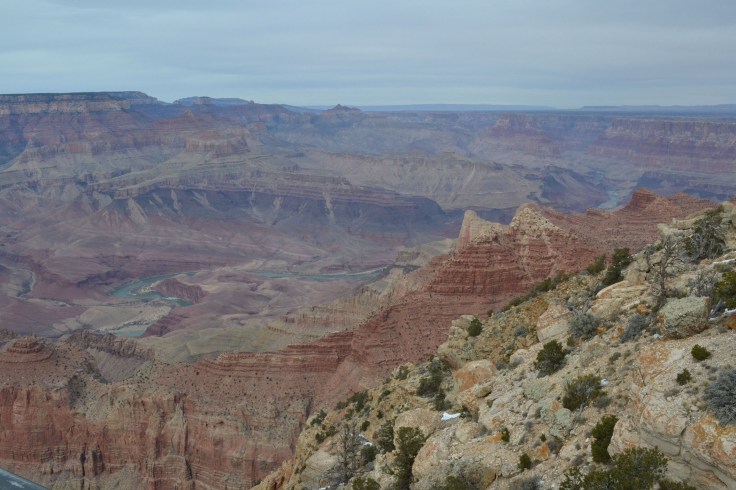 Grand Canyon with the river below. 