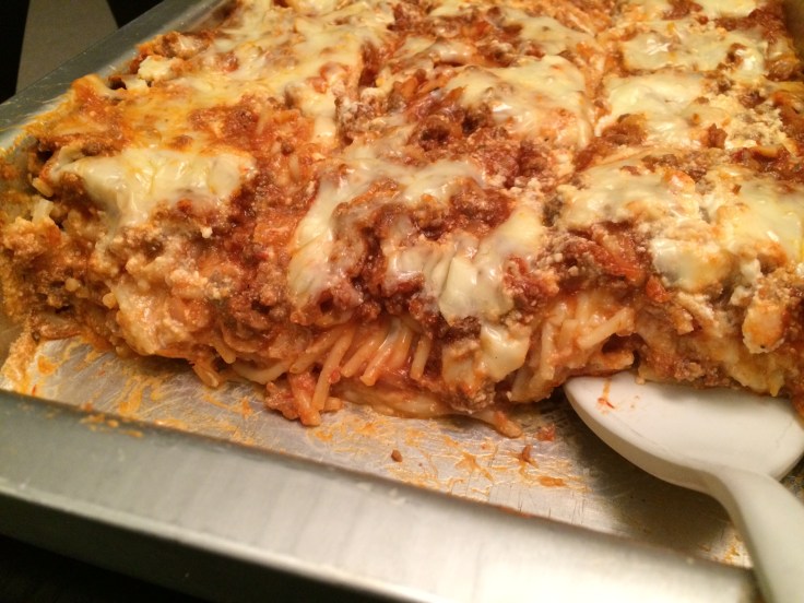 Yum! Baked spaghetti. 