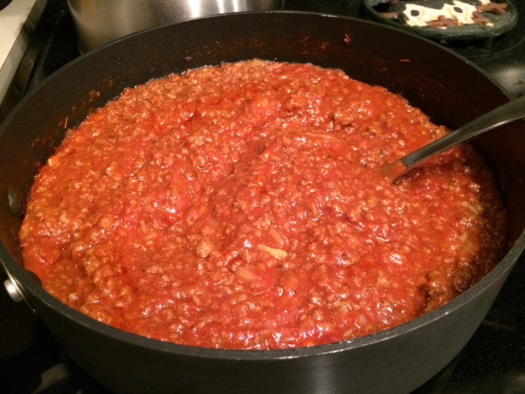 Meat sauce. 
